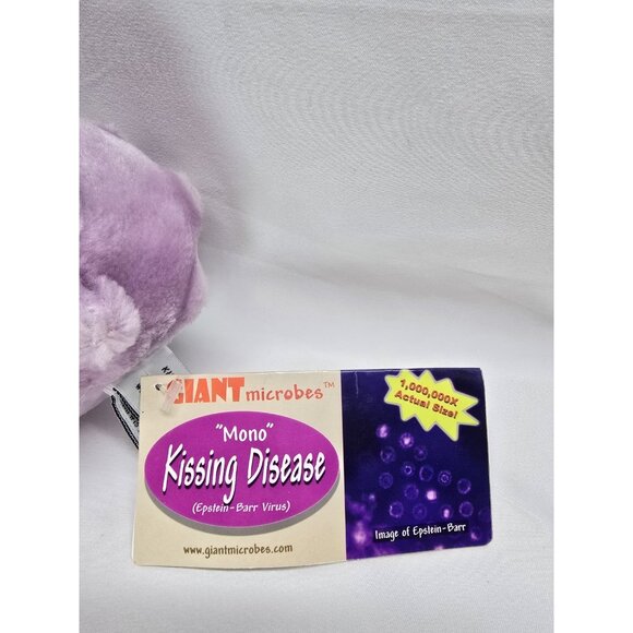 Giant Microbes Kissing Disease Mono Plush Stuffed Animal Toy Purple Vintage - Picture 4 of 13